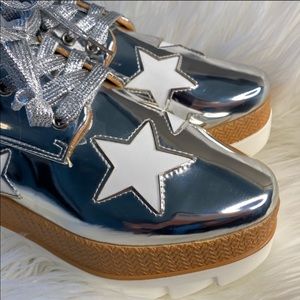 Silver Star Platform Sneakers